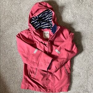 Boden Girls’ Coral Hooded Raincoat (Size 7-8)